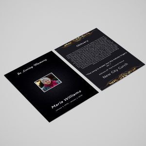 Matte Black Funeral Flyer Template