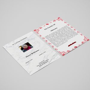 Marble Texture Funeral Flyer Template