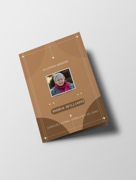 Brown Aesthetic Funeral Program Template