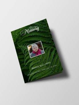 Fern Funeral Program Template