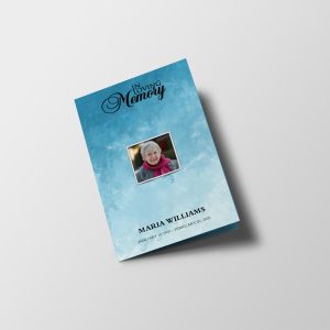 Impression Blue Funeral Program Template