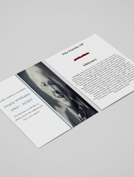 Simple Funeral Thank You Card Template