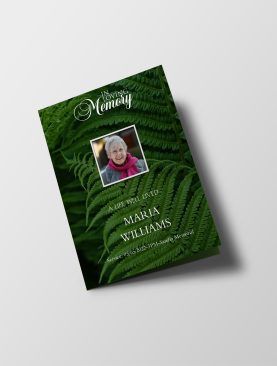 Fern Half Page Funeral Program Template