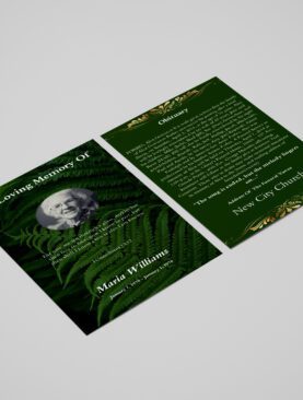 Fern Funeral Flyer Template