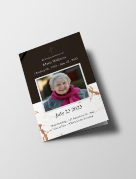 Organic Minimal Funeral Program Template