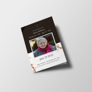 Organic Minimal Funeral Program Template