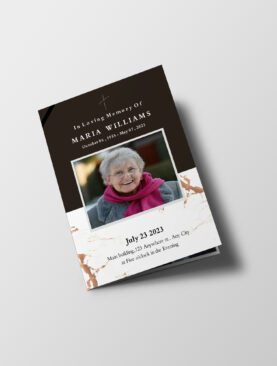 Organic Minimal Half Page Funeral Program Template