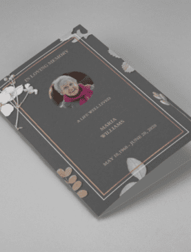 Bulltongue Arrowhead Funeral Program Template